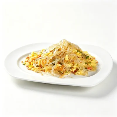 Fried Egg With Shark’s Fin with Scrambled Egg。_converted