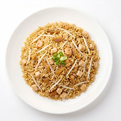 咸鱼银芽鸡粒炒饭