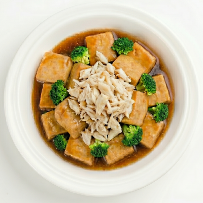 蟹肉兰花豆腐 (1)